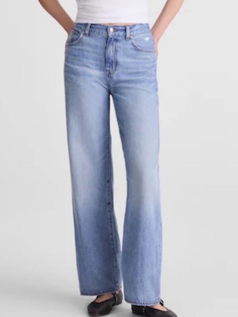 Madewell- Perfect Vintage Airy Denim Wide Leg Jean